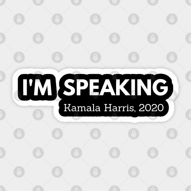 I'm Speaking, Kamala, Harris, black history Sticker by UrbanLifeApparel